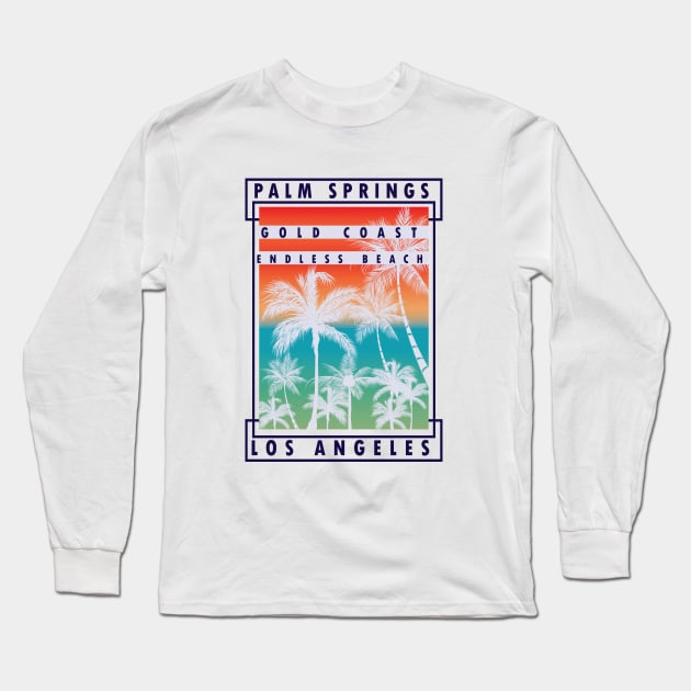 Palm spring Gold Coast Long Sleeve T-Shirt by Raintreestrees7373